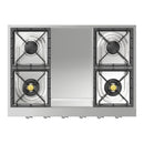 ILVE Nostalgie II 36 inch Built-In Natural Gas Rangetop with 6 Burners and Griddle in Stainless Steel (UHCP36FNSSC)
