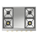 ILVE Nostalgie II 36 inch Built-In Natural Gas Rangetop with 6 Burners and Griddle, in Stainless Steel (UHCP36FNSSG)