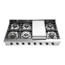 ILVE Nostalgie II 48 inch Built-In Propane Gas Rangetop with Griddle, in Stainless Steel (UHCP48FNSSBLP)