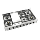 ILVE Nostalgie II 48 inch Built-In Propane Gas Rangetop with Griddle, in Stainless Steel (UHCP48FNSSBLP)