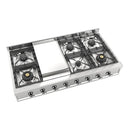 ILVE Nostalgie II 48 inch Built-In Natural Gas Rangetop with Griddle, in Stainless Steel (UHCP48FNSSC)