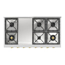 ILVE Nostalgie II 48 inch Built-In Natural Gas Rangetop with Griddle, in Stainless Steel (UHCP48FNSSG)