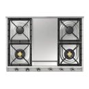 ILVE Nostalgie II 36 inch Built-In Propane Gas Cooktop with Griddle, in Stainless Steel (UHCP965FNSSCLP)