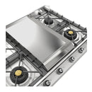 ILVE Nostalgie II 36 inch Built-In Propane Gas Cooktop with Griddle, in Stainless Steel (UHCP965FNSSCLP)