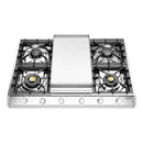 ILVE Professional Plus II 36-Inch Built-In Propane Gas Cooktop with Griddle in Stainless Steel (UHCP965FSSLP)