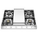 ILVE Professional Plus II 36-Inch Built-In Gas Cooktop with Griddle in Stainless Steel (UHCP965FSS)