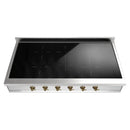 ILVE Nostalgie II 48-Inch Built-In Induction Rangetop in Stainless Steel (UHCPI486NSSG)