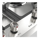 ILVE Panoramagic 48-Inch Built-In Natural Gas Cooktop with Total Black Brass Burners in Stainless Steel (UHCPMT125FSS)