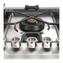 ILVE Panoramagic 48-Inch Built-In Natural Gas Cooktop with Total Black Brass Burners in Stainless Steel (UHCPMT125FSS)