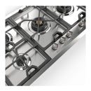 ILVE Panoramagic 48-Inch Built-In Gas Cooktop with Total Black Brass Burners in Stainless Steel with 6 Sealed Burners (UHCPMT125SS)