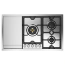 ILVE Panoramagic 36-Inch Built-In Gas Cooktop with 5 Burners in Stainless Steel with 5 Sealed Burners & Griddle (UHCPMT95FSS)