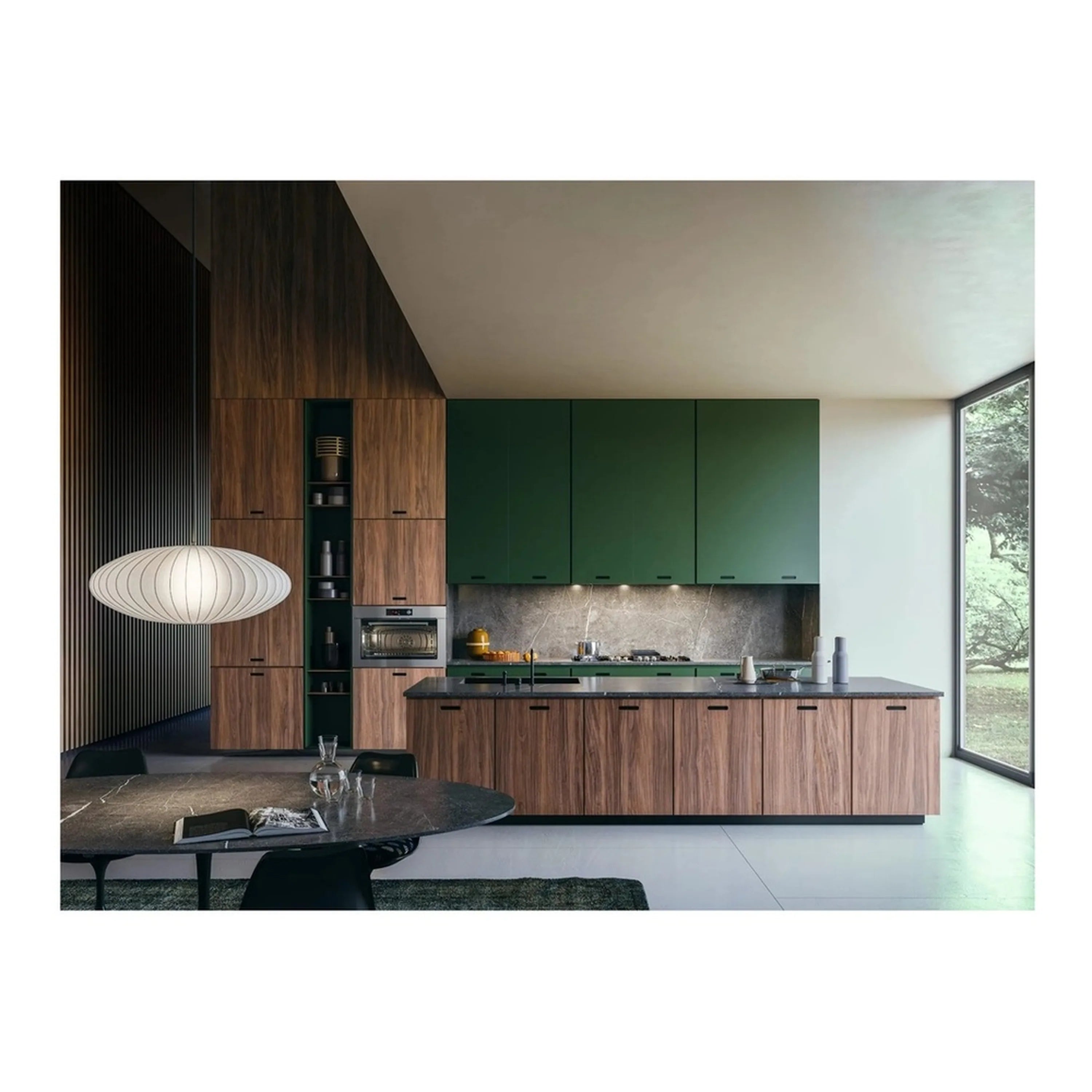 Built-in stainless steel gas cooktop on countertop with black grates and control area