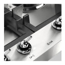 ILVE Nostalgie II 48-Inch Built-In Gas Cooktop with Total Black Brass Burners in Stainless Steel (UHCPT125NSSC)
