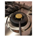 ILVE Professional Plus II 48-Inch Built-In Natural Gas Cooktop with Total Black Brass Burners in Stainless Steel (UHCPT125SS)