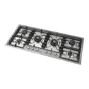 ILVE Professional Plus II 48-Inch Built-In Natural Gas Cooktop with Total Black Brass Burners in Stainless Steel (UHCPT125SS)