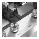 ILVE Professional Plus II 48-Inch Built-In Natural Gas Cooktop with Total Black Brass Burners in Stainless Steel (UHCPT125SS)