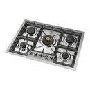 ILVE Nostalgie II 30-Inch Built-In Natural Gas Cooktop with 5 Burners in Stainless Steel (UHCPT75NSSC)