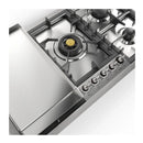 ILVE Nostalgie II 36 inch Built-In Propane Gas Cooktop with Total Black Brass Burners, in Stainless Steel (UHCPT95FNSSCLP)
