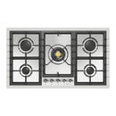 ILVE Nostalgie II 36 inch Built-In Propane Gas Cooktop with Total Black Brass Burners, in Stainless Steel (UHCPT95NSSCLP)