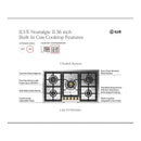 ILVE Nostalgie II 36 inch Built-In Propane Gas Cooktop with Total Black Brass Burners, in Stainless Steel (UHCPT95NSSCLP)