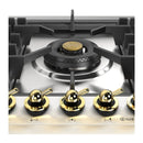 ILVE Nostalgie II 36-Inch Built-In Natural Gas Cooktop with Total Black Brass Burners in Stainless Steel (UHCPT95NSSG)