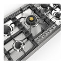 ILVE Professional Plus II 36-Inch Built-In Propane Gas Cooktop with Total Black Brass Burners in Stainless Steel (UHCPT95SSLP)