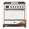 ILVE 36-Inch Majestic II Dual Fuel Range with 6 Burners and Removable Griddle with 3.5 cu. ft. Solid Door Oven in Custom RAL Color (UM09FDQNS3RALB)