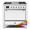 ILVE 36-Inch Majestic II induction Range with 5 Elements - 3.5 cu. ft. Oven - Solid Door in Custom RAL with Chrome Trim (UMI09QNS3RALC)