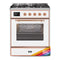 ILVE 30-Inch Majestic II Dual Fuel Range with 5 Burners - 4  cu. ft. Oven - Copper Trim in Custom RAL Color (UM30DNE3RALP)