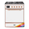 ILVE 30-Inch Majestic II Dual Fuel Range with 5 Burners - 4 cu. ft. Oven - Copper Trim in Custom RAL Color (UM30DQNE3RALP)