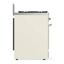 ILVE Majestic III 30-inch Dual Fuel Range with 5 Liquid Propane Burner and Triple Glass Door Electric Oven in Antique White with Chrome Trim (UM30NR3AWCLP)