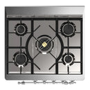 ILVE Majestic III 30-inch Dual Fuel Range with 5 Liquid Propane Burner and Triple Glass Door Electric Oven in RAL with Chrome Trim (UM30NR3RACLP)