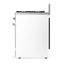 ILVE Majestic III 30-inch Dual Fuel Range with 5 Liquid Propane Burner and Triple Glass Door Electric Oven in White with Chrome Trim (UM30NR3WHCLP)