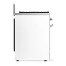 ILVE Majestic III 30-inch Dual Fuel Range with 5 Natural Gas Burner and Triple Glass Door Electric Oven in White with Chrome Trim (UM30NR3WHC)