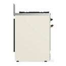 ILVE Majestic III 30-inch Dual Fuel Range with 5 Liquid Propane Burner and Solid Door Electric Oven in Antique White with Burnished Trim (UM30QNR3AWBLP)