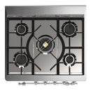 ILVE Majestic III 30-inch Dual Fuel Range with 5 Liquid Propane Burner and Solid Door Electric Oven in Antique White with Chrome Trim (UM30QNR3AWCLP)