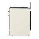 ILVE Majestic III 30-inch Dual Fuel Range with 5 Liquid Propane Burner and Solid Door Electric Oven in Antique White with Brass Trim (UM30QNR3AWGLP)