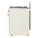 ILVE Majestic III 30-inch Dual Fuel Range with 5 Natural Gas Burner and Solid Door Electric Oven in Antique White with Copper Trim (UM30QNR3AWP)