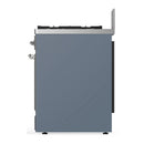 ILVE Majestic III 30-inch Dual Fuel Range with 5 Natural Gas Burner and Solid Door Electric Oven in Blue Grey with Chrome Trim (UM30QNR3BGC)