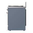 ILVE Majestic III 30-inch Dual Fuel Range with 5 Liquid Propane Burner and Solid Door Electric Oven in Blue Grey with Copper Trim (UM30QNR3BGPLP)