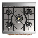 ILVE Majestic III 30-inch Dual Fuel Range with 5 Natural Gas Burner and Solid Door Electric Oven in Emerald Green with Copper Trim (UM30QNR3EGP)
