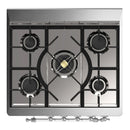 ILVE Majestic III 30-inch Dual Fuel Range with 5 Liquid Propane Burner and Solid Door Electric Oven in Midnight Blue with Chrome Trim (UM30QNR3MBCLP)