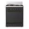 ILVE Majestic III 30-inch Dual Fuel Range with 5 Liquid Propane Burner and Solid Door Electric Oven in Graphite Matte with Burnished Trim (UM30QNR3MGBLP)