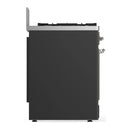 ILVE Majestic III 30-inch Dual Fuel Range with 5 Natural Gas Burner and Solid Door Electric Oven in Graphite Matte with Chrome Trim (UM30QNR3MGC)
