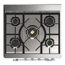 ILVE Majestic III 30-inch Dual Fuel Range with 5 Liquid Propane Burner and Solid Door Electric Oven in Graphite Matte with Chrome Trim (UM30QNR3MGCLP)
