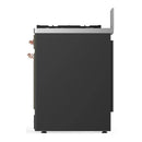 ILVE Majestic III 30-inch Dual Fuel Range with 5 Natural Gas Burner and Solid Door Electric Oven in Graphite Matte with Copper Trim (UM30QNR3MGP)