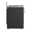 ILVE Majestic III 30-inch Dual Fuel Range with 5 Natural Gas Burner and Solid Door Electric Oven in Graphite Matte with Copper Trim (UM30QNR3MGP)