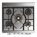 ILVE Majestic III 30-inch Dual Fuel Range with 5 Natural Gas Burner and Solid Door Electric Oven in RAL with Chrome Trim (UM30QNR3RAC)
