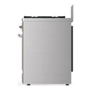 ILVE Majestic III 30-inch Dual Fuel Range with 5 Natural Gas Burner and Solid Door Electric Oven in Stainless Steel with Chrome Trim (UM30QNR3SSC)