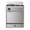 ILVE Majestic III 30-inch Dual Fuel Range with 5 Natural Gas Burner and Solid Door Electric Oven in Stainless Steel with Chrome Trim (UM30QNR3SSC)